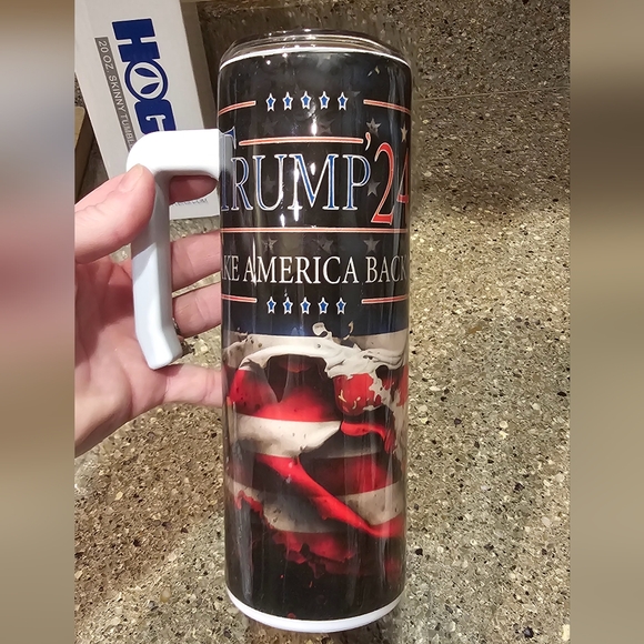 20oz tumbler stainless steel with handle - Picture 5 of 7